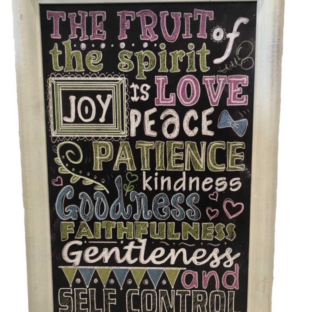 The Fruit Of The Spirit Christian Wall Decor Galatians 5:22-23 Distressed Art